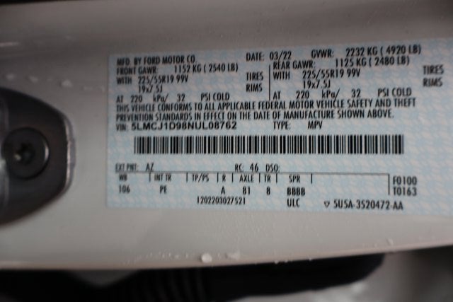 2022 Lincoln Corsair Standard