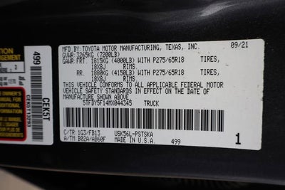 2021 Toyota Tundra 4WD SR5