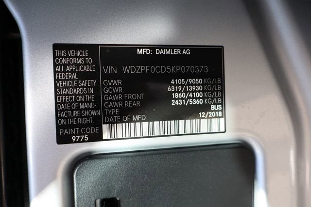 2019 Mercedes-Benz Sprinter Passenger Van Passenger 144 WB